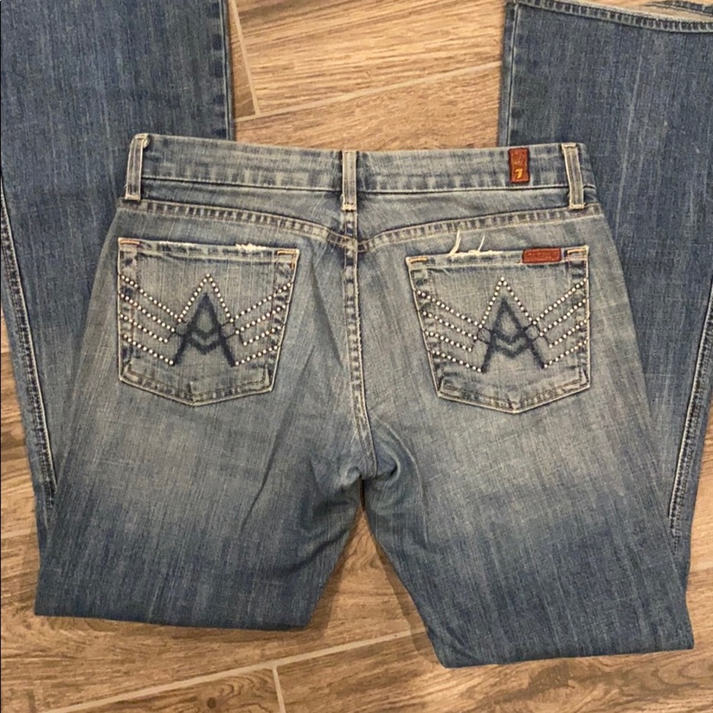 7 for al mankind studded flares 27
